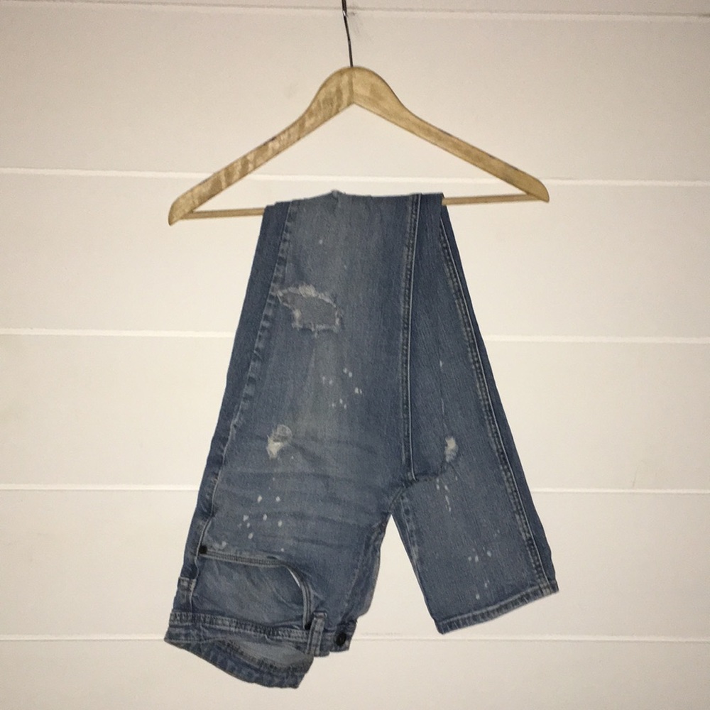 Empyre Bleach Spot Ripped Tapered Skinny Jeans